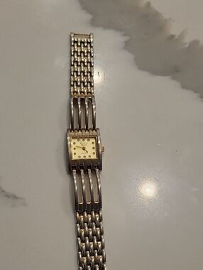 Classic Two-Tone Women's Bracelet Watch - Gold Dial